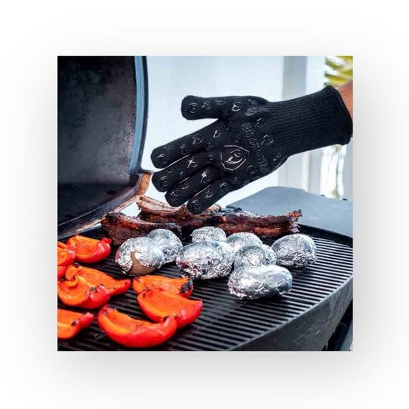 new Grill Armor ✪ High Temp Knit Grilling Gloves ✪ Black ✪ One Size 1SFA Unisex - Picture 3 of 16